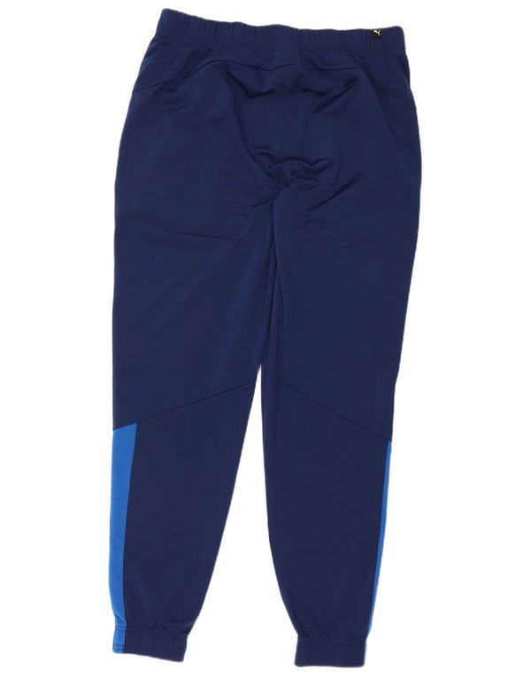 Puma Mens Tracksuit Trousers Joggers XL Blue Colourblock Polyester