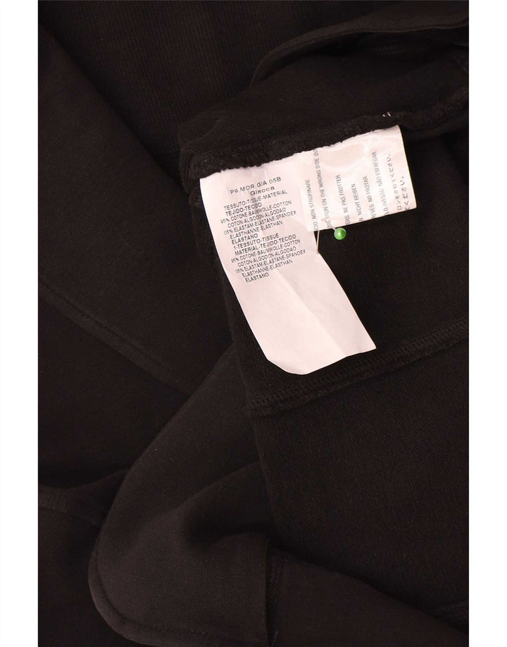 Jaqueta blazer feminina vintage com 2 botões Reino Unido 12 algodão preto médio