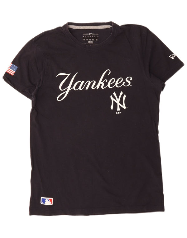 Véritable marchandise Yankees T-shirt graphique pour homme, petit, bleu marine, en coton