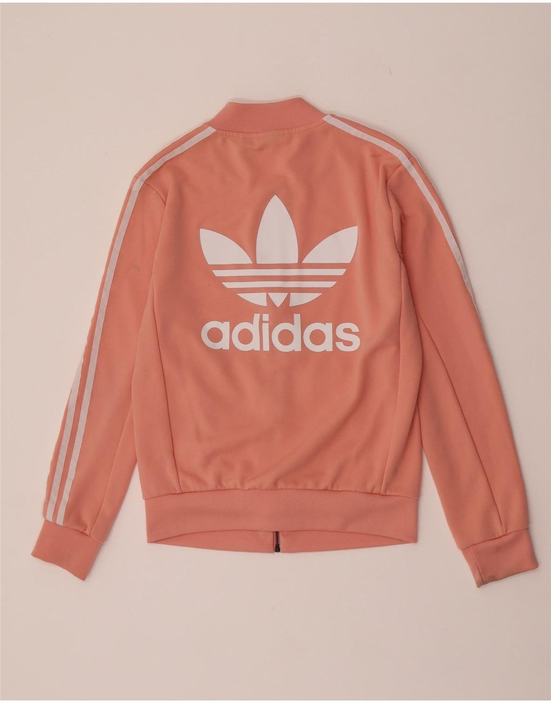 Adidas Dame Grafisk Træningsdragt Top Jacket UK 8 Lille Pink Polyester