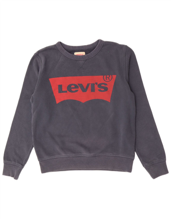 Bluza chłopięca Levi's z grafiką o regularnym kroju, 13-14 lat, granatowa
