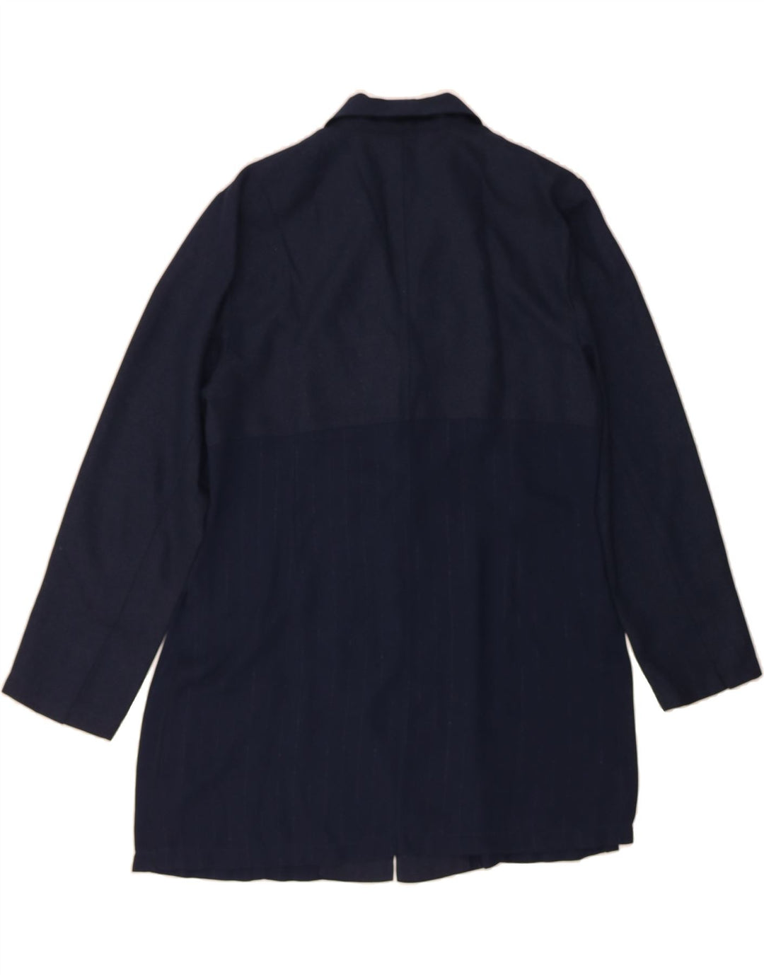 VINTAGE Womens Overcoat IT 42 Medium Navy Blue Vintage Vintage and Second-Hand Vintage from Messina Hembry 