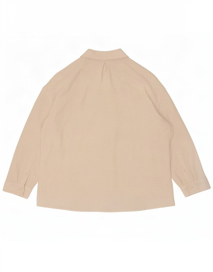 Blusa feminina Marks & Spencer grande tamanho Reino Unido 16 grande viscose off white