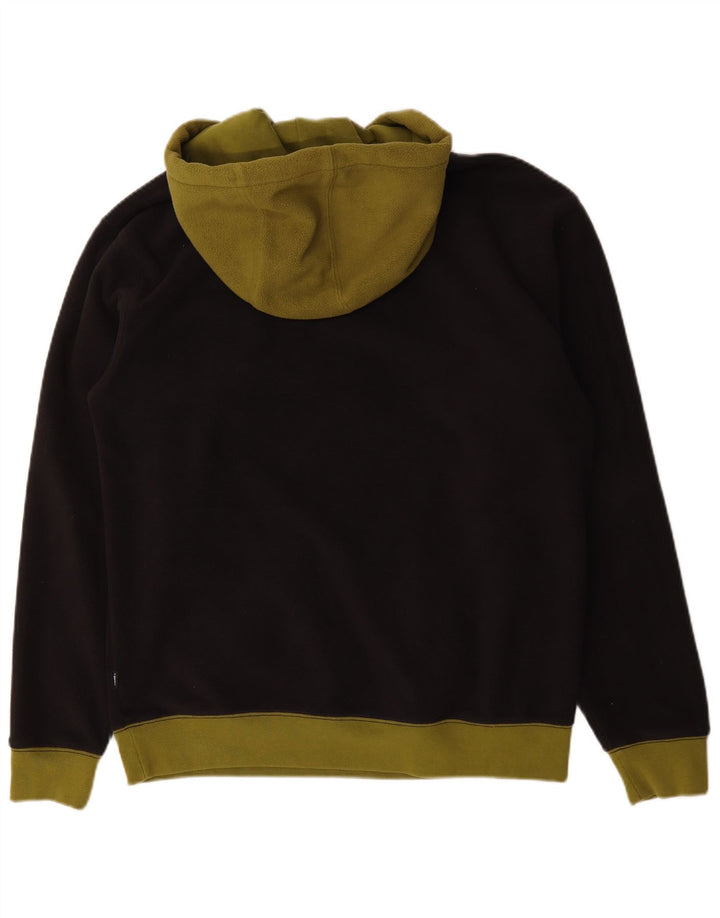 Vans Mens Hooded Fleece Jumper Medium Black Colourblock Polyester