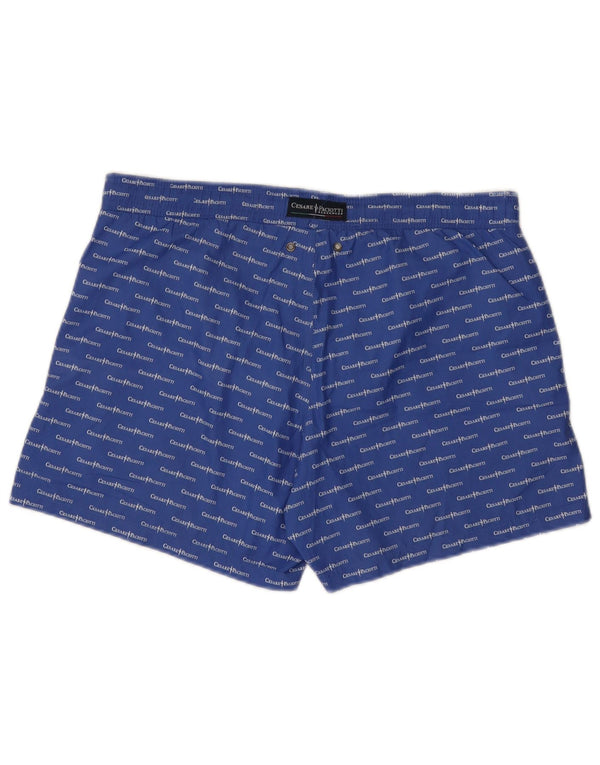 Cesare Paciotti Mens Graphic Swimming Shorts Medium Blue Polyester