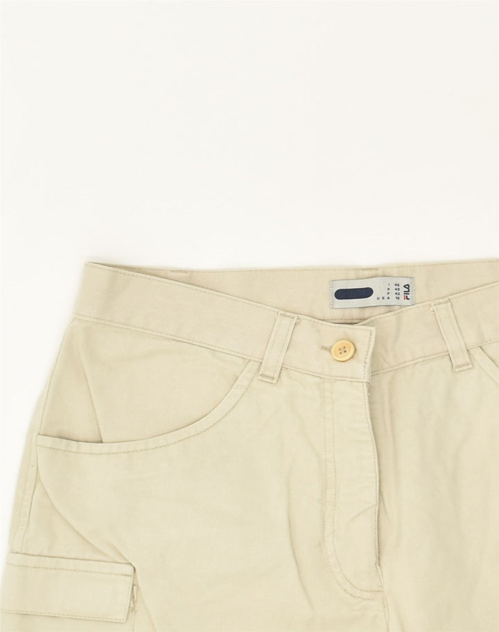 FILA Womens Cargo Shorts IT 46 Large W30 Beige Cotton | Vintage Fila | Thrift | Second-Hand Fila | Used Clothing | Messina Hembry 