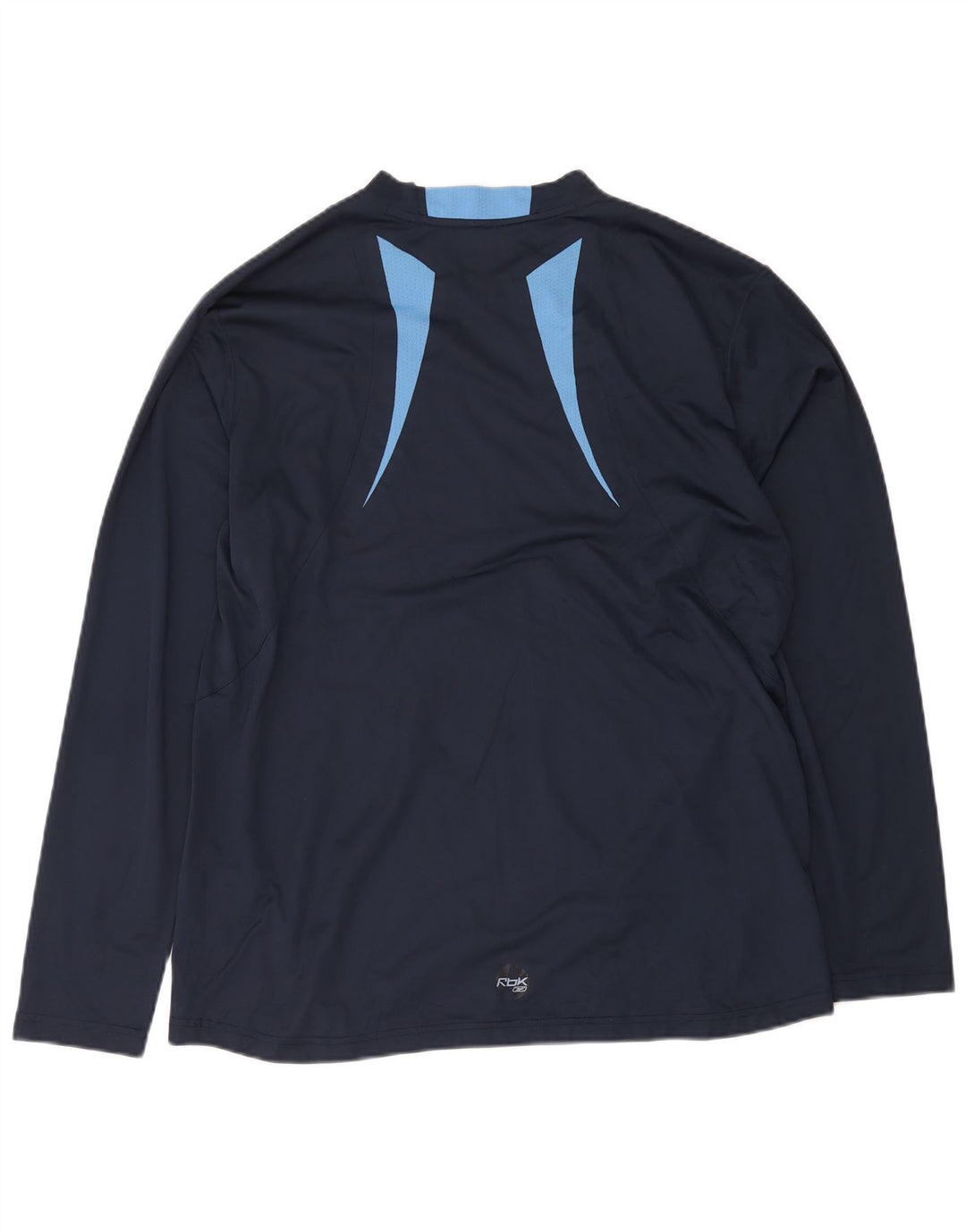 Reebok Mens Top Long Sleeve XL Navy Blue Colourblock Polyester
