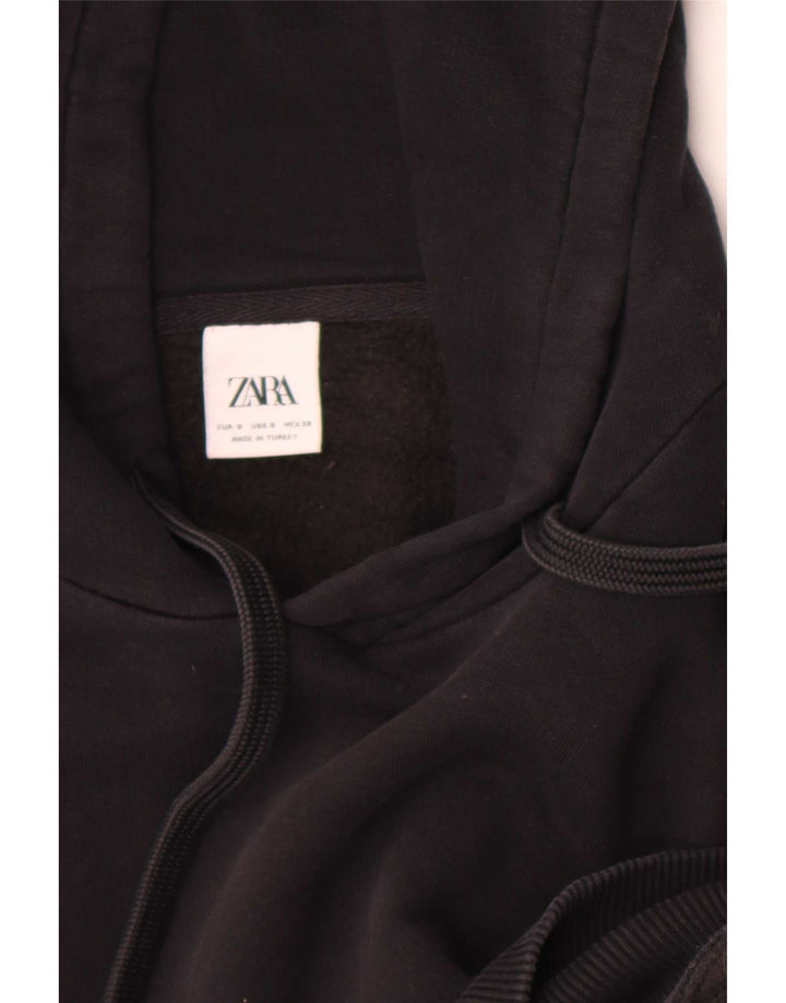 Zara Mens Hoodie Jumper Small Black