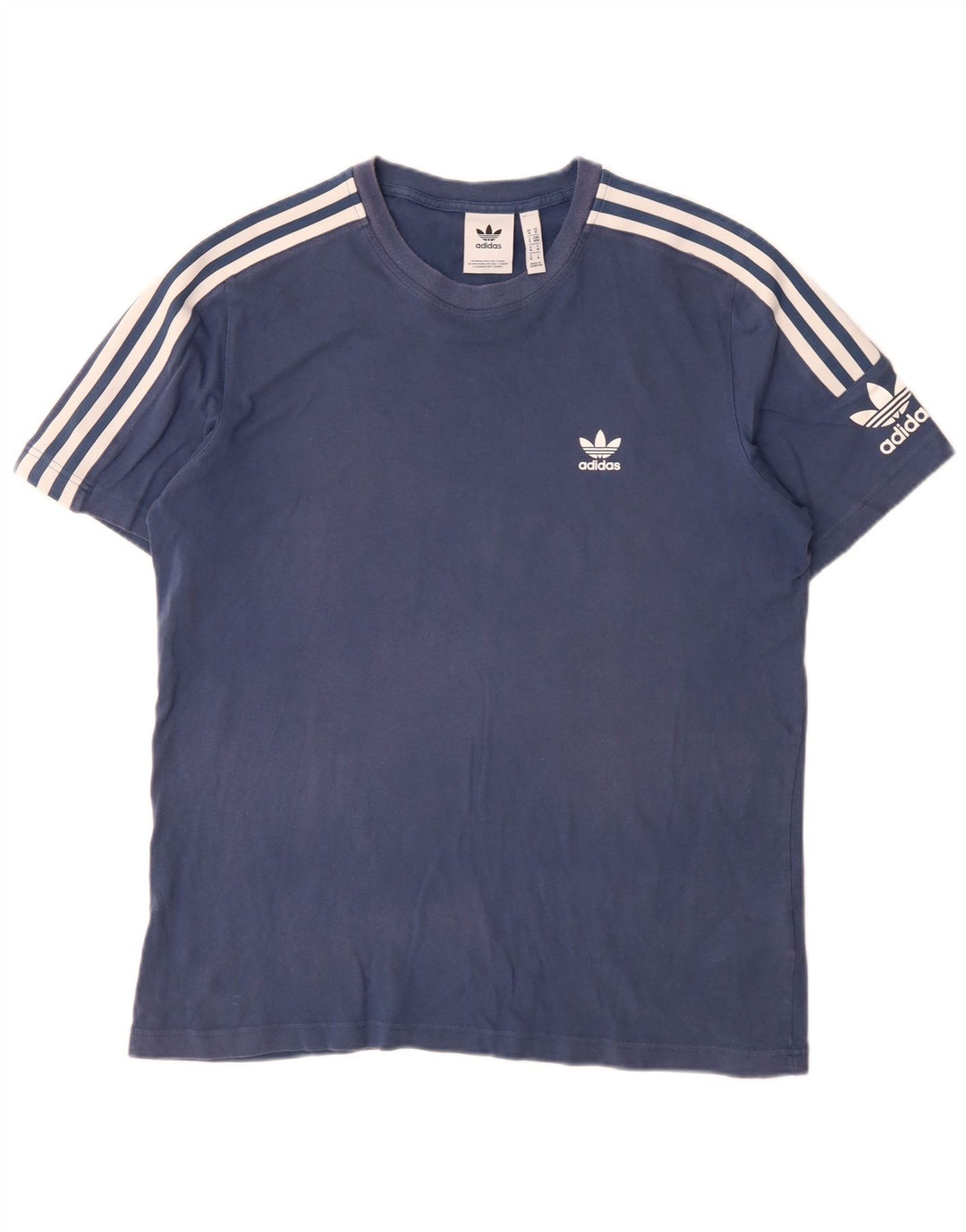 T-shirt da uomo Adidas Top in cotone blu medio