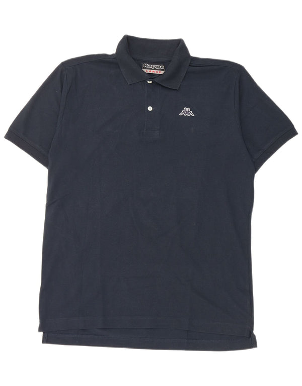 Camisa polo feminina Kappa UK 16 grande algodão azul marinho
