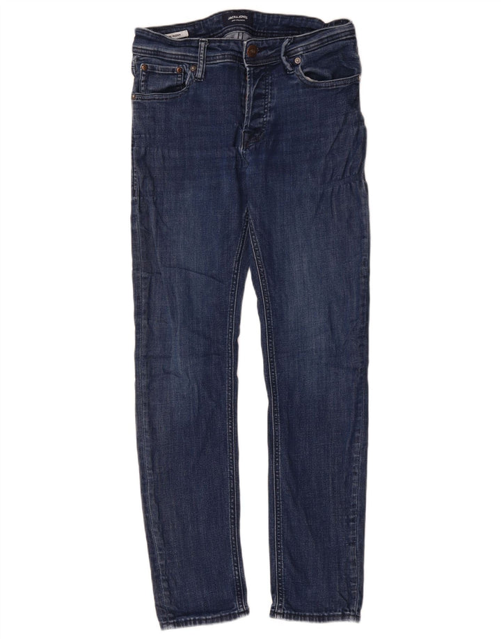 Jack & Jones Mens GLENN Slim Jeans W30 L32 Blue Cotton