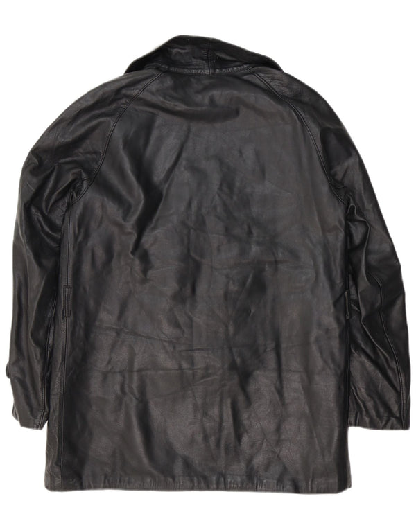 Vintage Mens Leather Jacket UK 38 Medium Black Leather