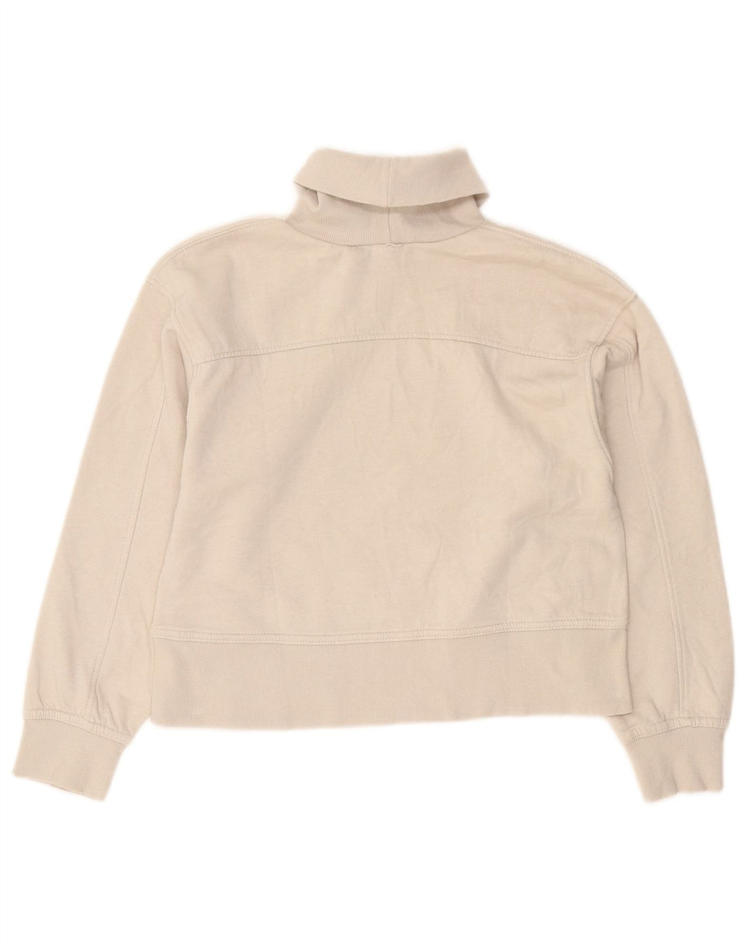 Zara Womens Crop Sweatshirt Jumper UK 10 Small White