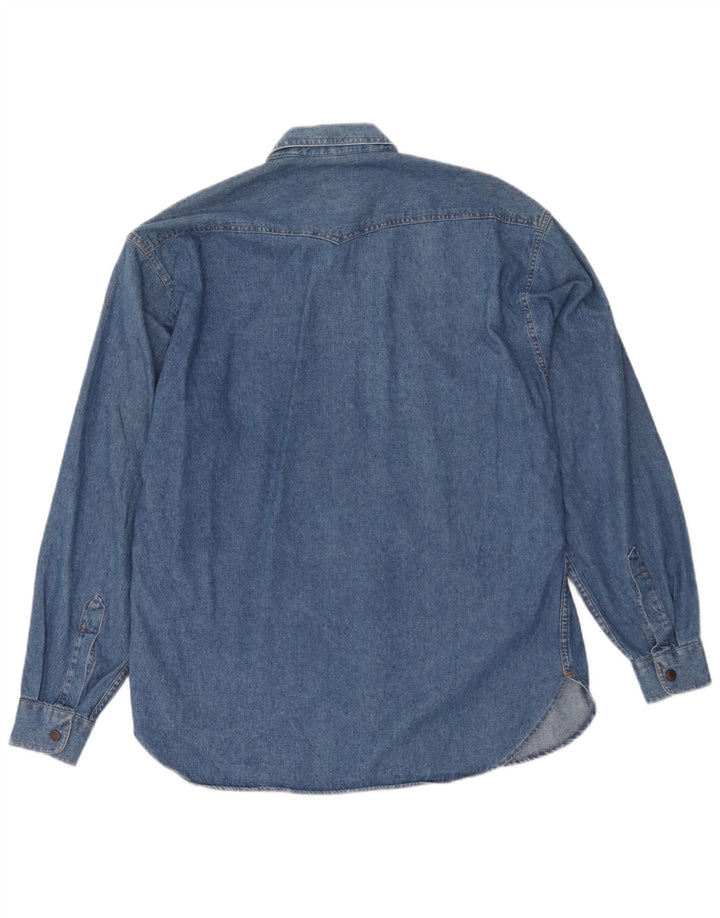 Casucci Mens Denim Shirt Small Blue Cotton