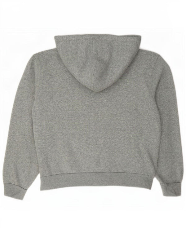Converse Pull à capuche zippé pour femme UK 44 Coton moucheté gris moyen
