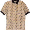 EAST COAST Mens Pullover Shirt Medium Off White Geometric