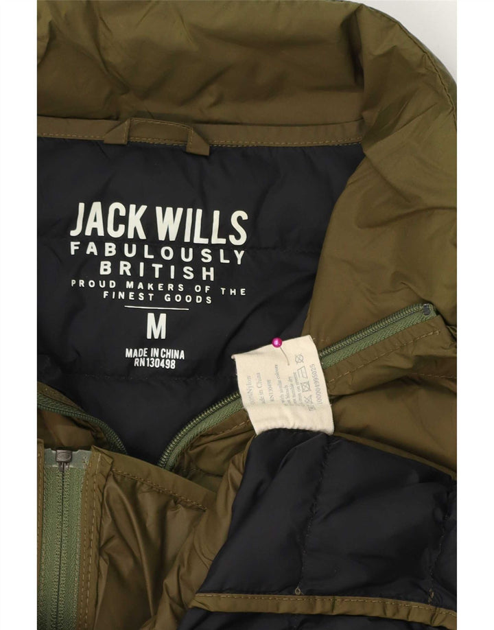 Jack Wills Mens Padded Gilet UK 38 Medium Green Nylon