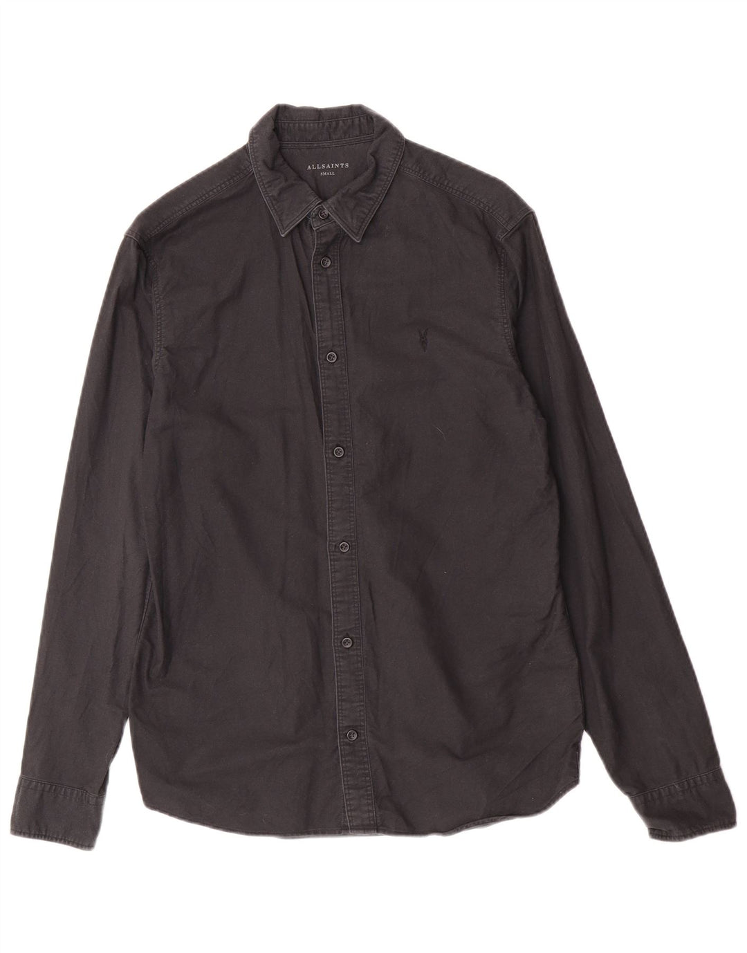 All Saints Mens Shirt Small Black Cotton