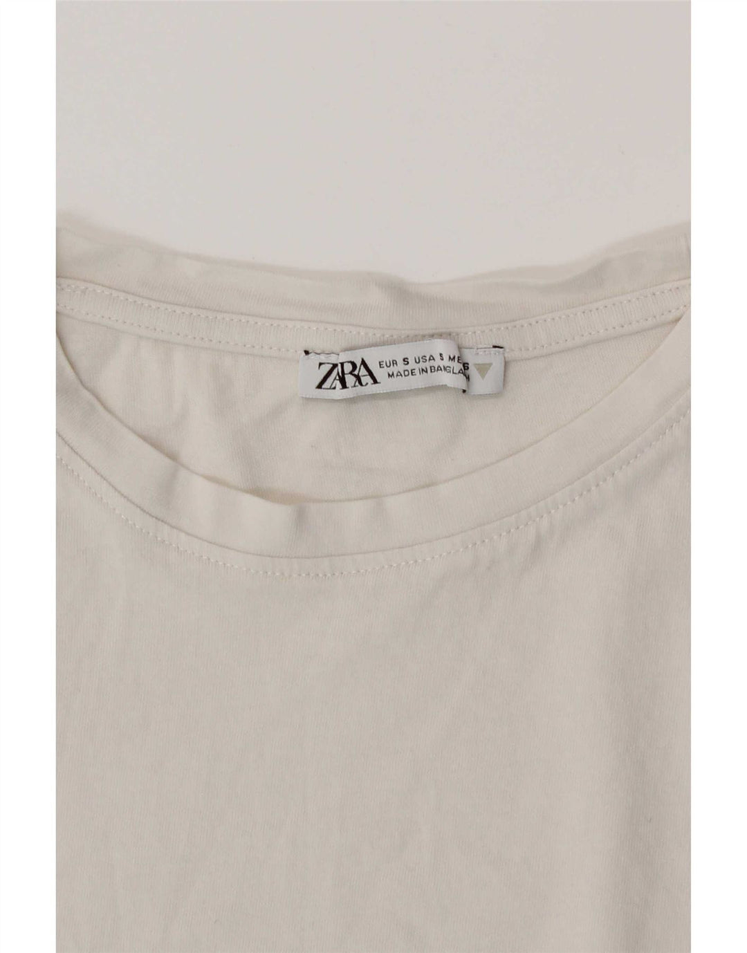 T-shirt Zara da donna Top UK 10 piccola bianca