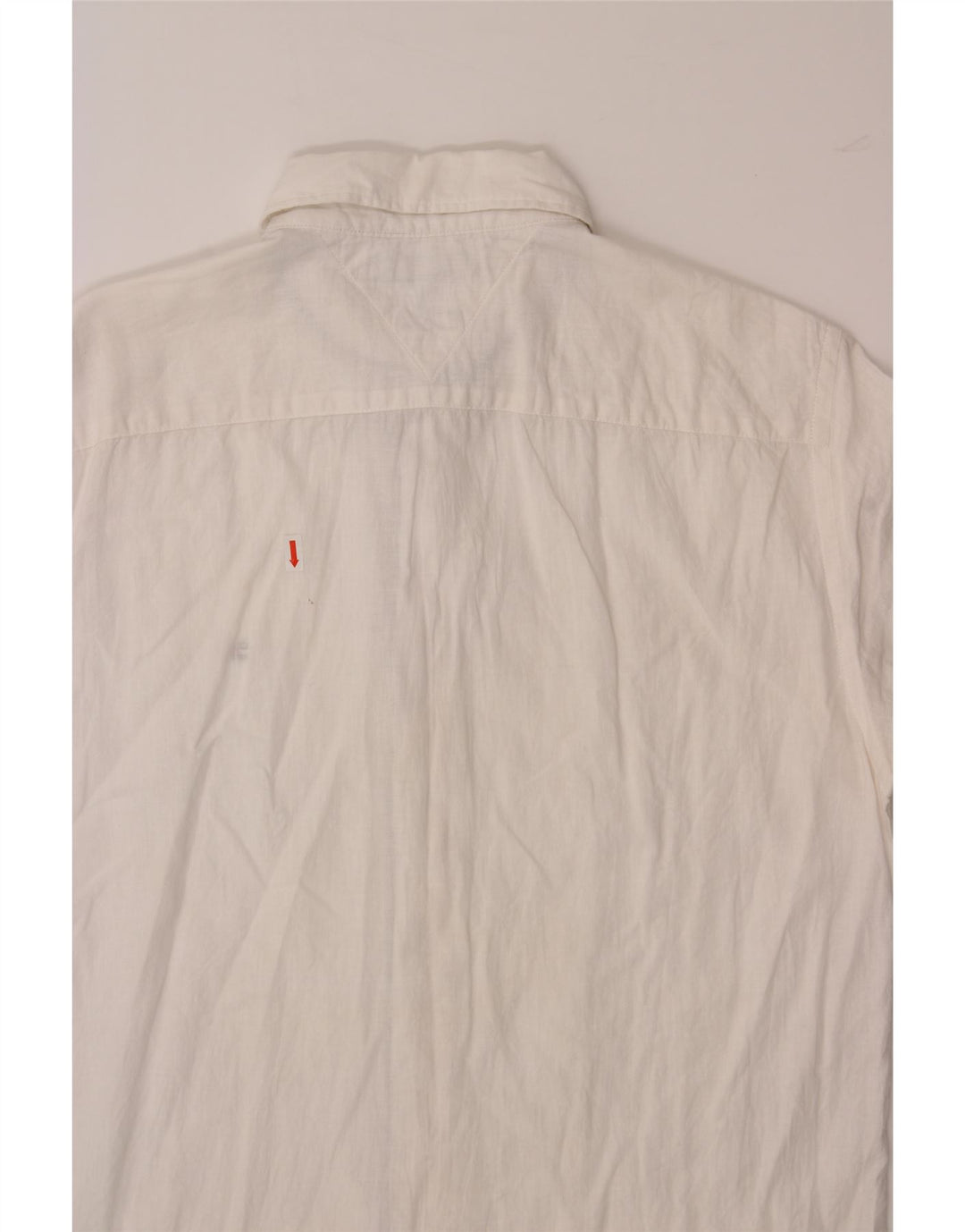 TOMMY HILFIGER Mens Short Sleeve Shirt Medium White Cotton Vintage Tommy Hilfiger and Second-Hand Tommy Hilfiger from Messina Hembry 