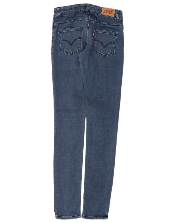 Jeans Levi's Girls 710 Super Skinny 13-14 anni W26 L30 cotone blu