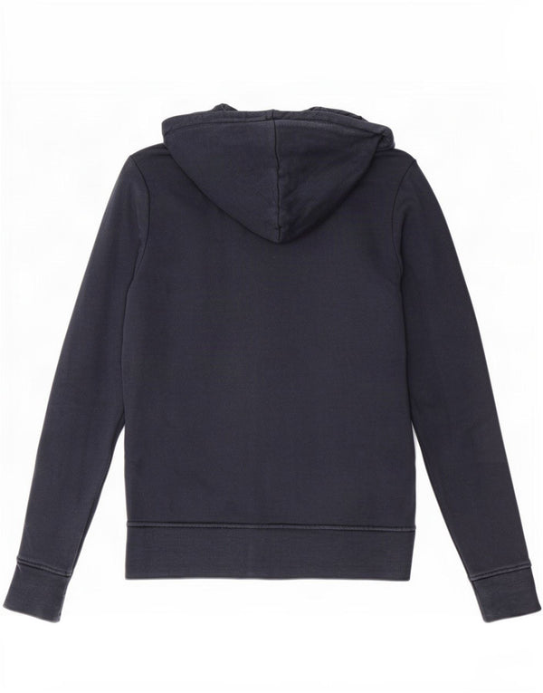 Tommy Hilfiger Mens Graphic Zip Hoodie Sweater Small Navy Blue Cotton