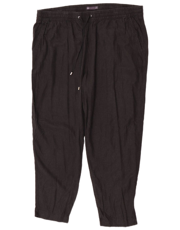 Marks & Spencer Pantalon décontracté fuselé pour femme UK 22 3XL W44 L29 Noir