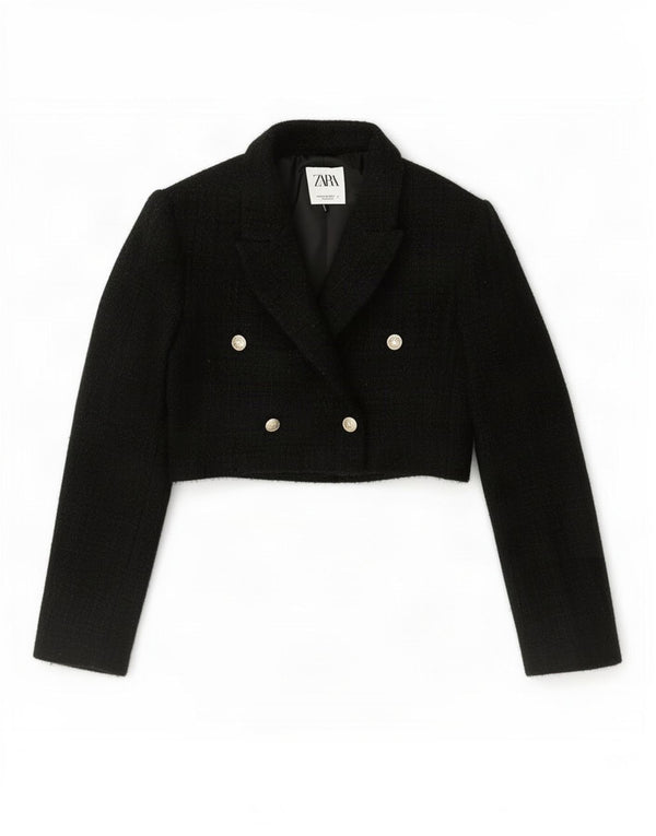 Zara Chaqueta Bolero Mujer UK 6 XS Acrílico Negro