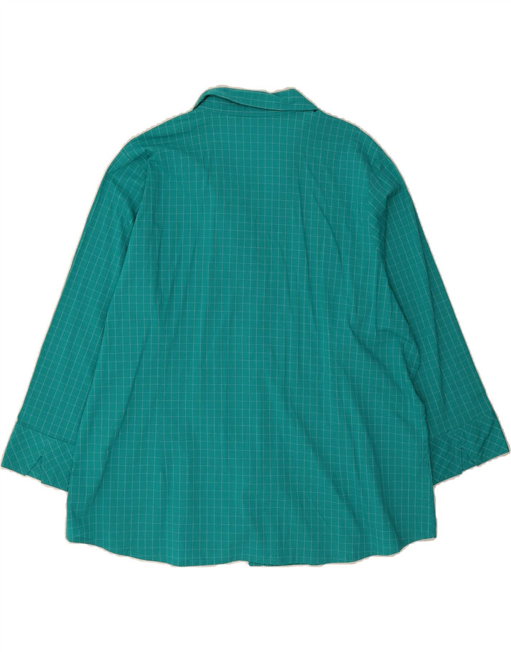 LEE Womens Riders Oversized Shirt UK 20 2XL Green Check Vintage Lee and Second-Hand Lee from Messina Hembry 