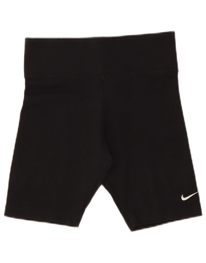 NIKE Womens Sport Shorts UK 8 Small  Black Cotton