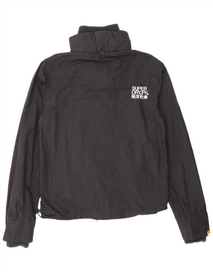 Superdry Damen Windcheater Graphic Regenjacke UK 14 Mittelschwarzes Nylon