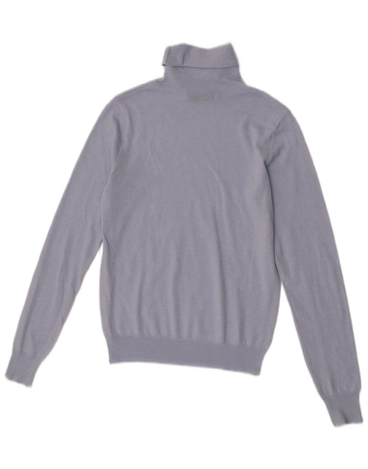Zara Γυναικείο πουλόβερ με ρολό λαιμόκοψη UK 12 Medium Blue