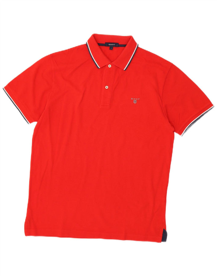 Gant Mens Polo Shirt Large Red Cotton