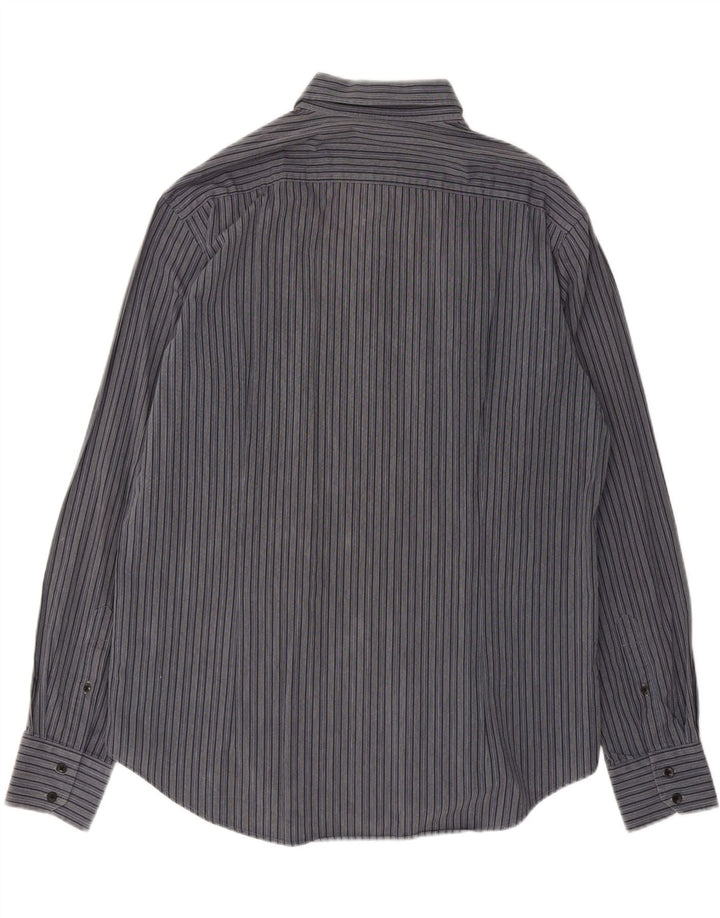 CARRERA Mens Shirt 2XL Navy Blue Striped Cotton Vintage Carrera and Second-Hand Carrera from Messina Hembry 
