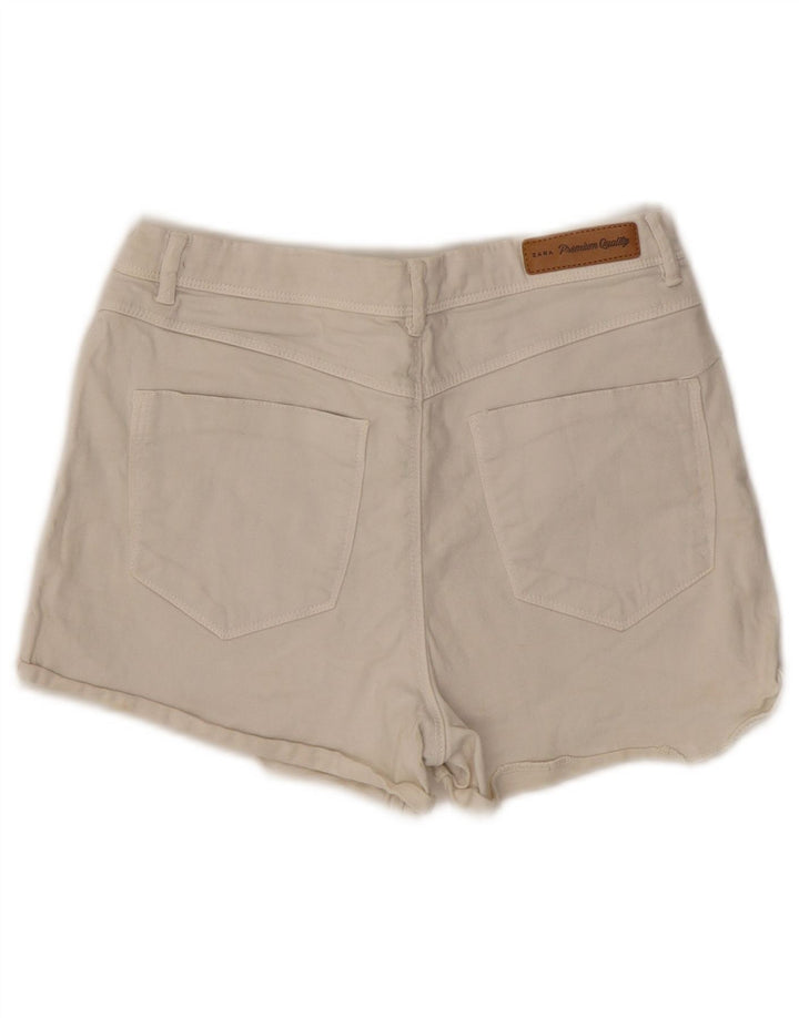 Zara Womens Trafaluc Denim Shorts EU 38 Small W28  White
