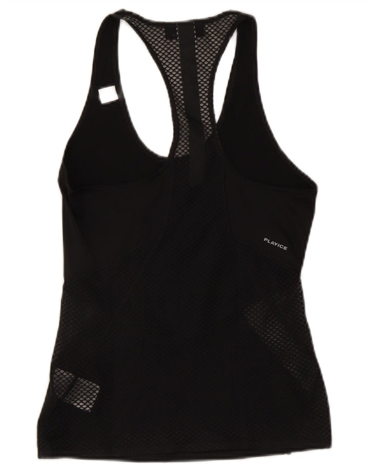 REEBOK Womens Vest Top UK 4 XS Black Polyester