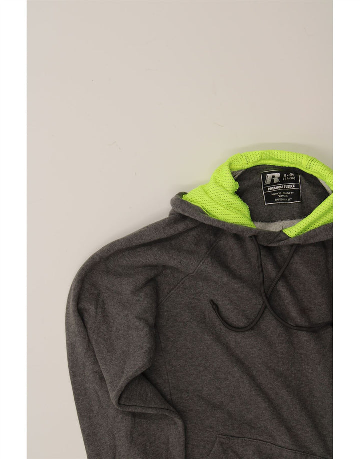 RUSSELL ATHLETIC Mens Hoodie Jumper Small Grey Cotton Vintage Russell Athletic and Second-Hand Russell Athletic from Messina Hembry 