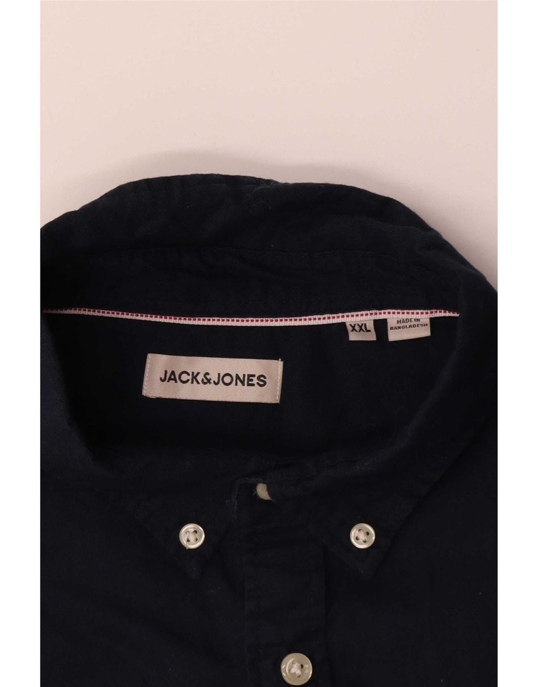 Jack & Jones Mens Shirt 2XL Navy Blue Cotton