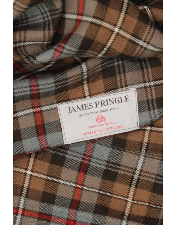 Gonna a portafoglio Kilted da donna James Pringle W30 Lana nuova a quadri marrone medio