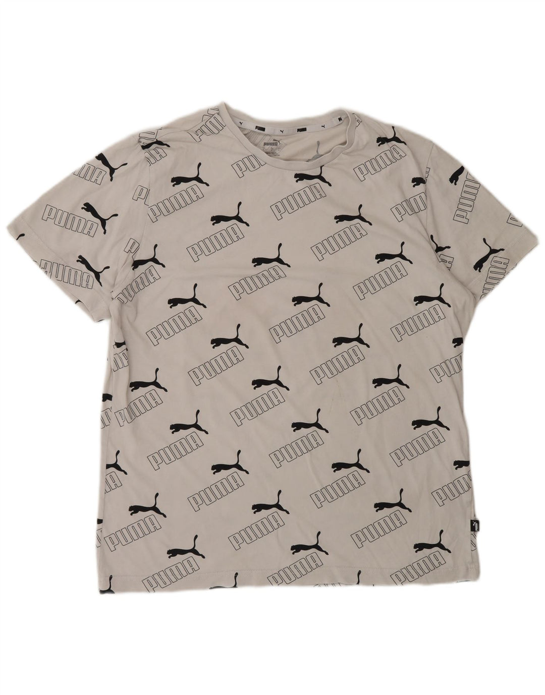 Puma Mens Graphic T-Shirt Top Large White
