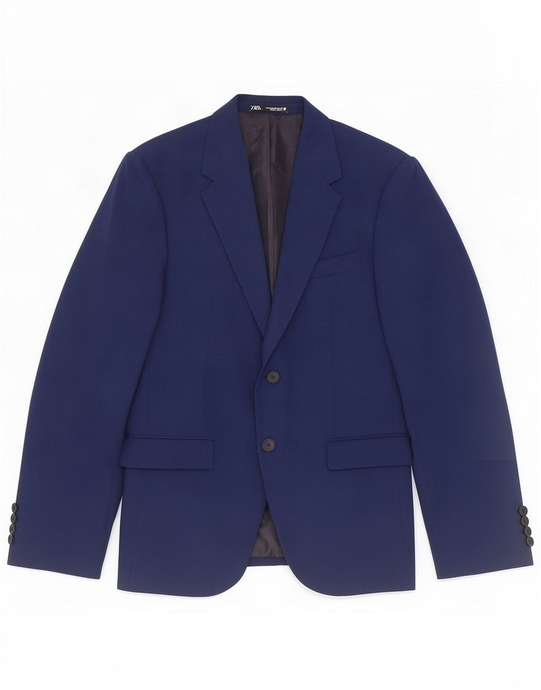 Zara Chaqueta tipo blazer de 2 botones para hombre EU 48 Azul marino mediano