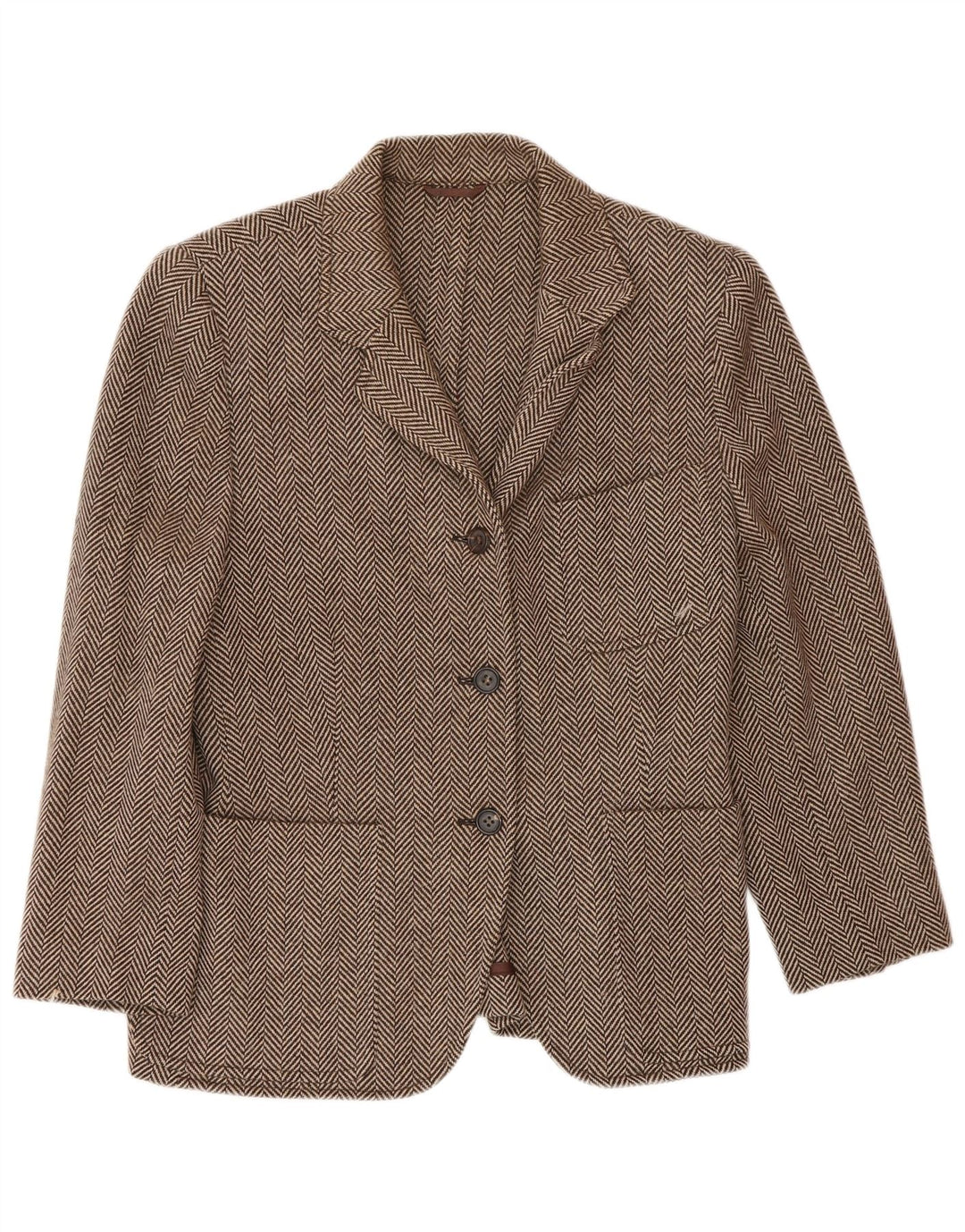 Piombo Dame 3-knaps blazerjakke IT 44 Medium brun sildebensuld