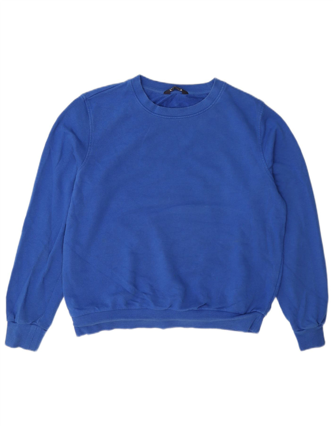 Marks & Spencer Dame Sweatshirt Jumper UK 12 Medium Blue Bomuld