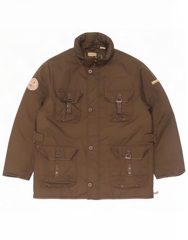 Giacca imbottita da uomo Nangaparbat UK 42/44 XL Marrone Poliammide