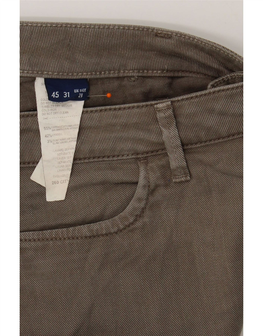 TRUSSARDI Womens Slim Jeans W29 L32 Grey Cotton Vintage Trussardi and Second-Hand Trussardi from Messina Hembry 