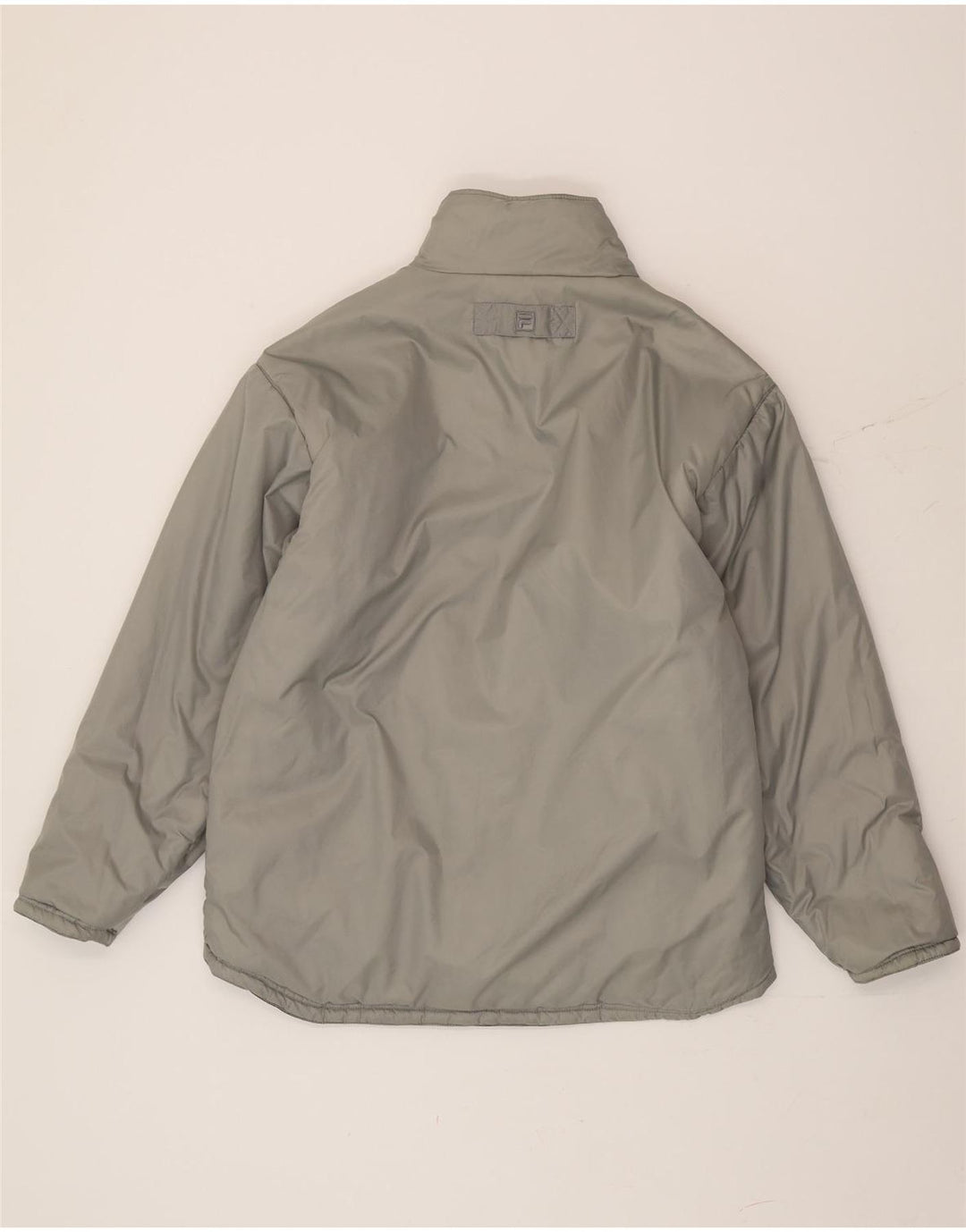 Jaqueta acolchoada reversível masculina Fila IT 50 grande poliéster preto Colourblock