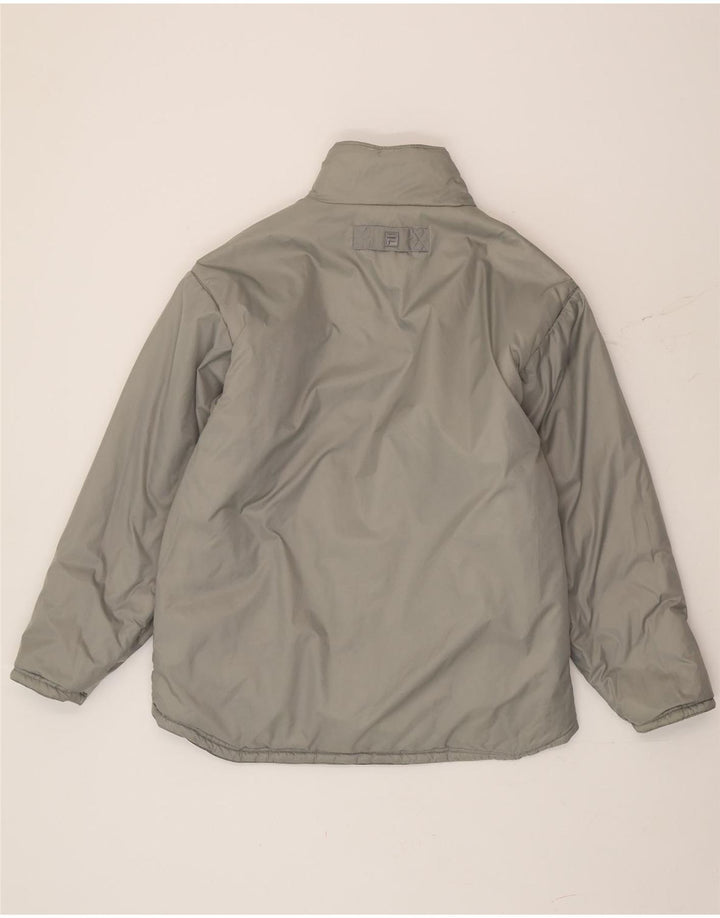 Jaqueta acolchoada reversível masculina Fila IT 50 grande poliéster preto Colourblock