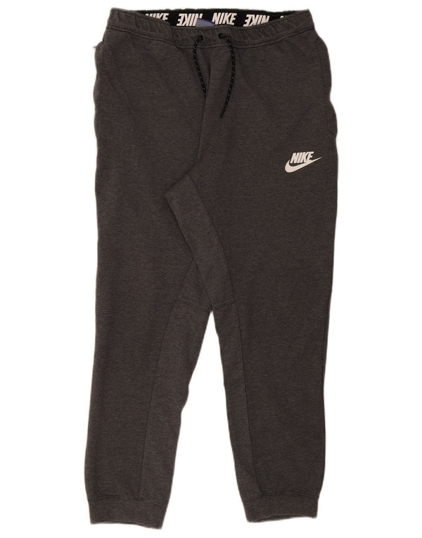 Nike Mens Tracksuit Trousers Joggers Large Grey Cotton