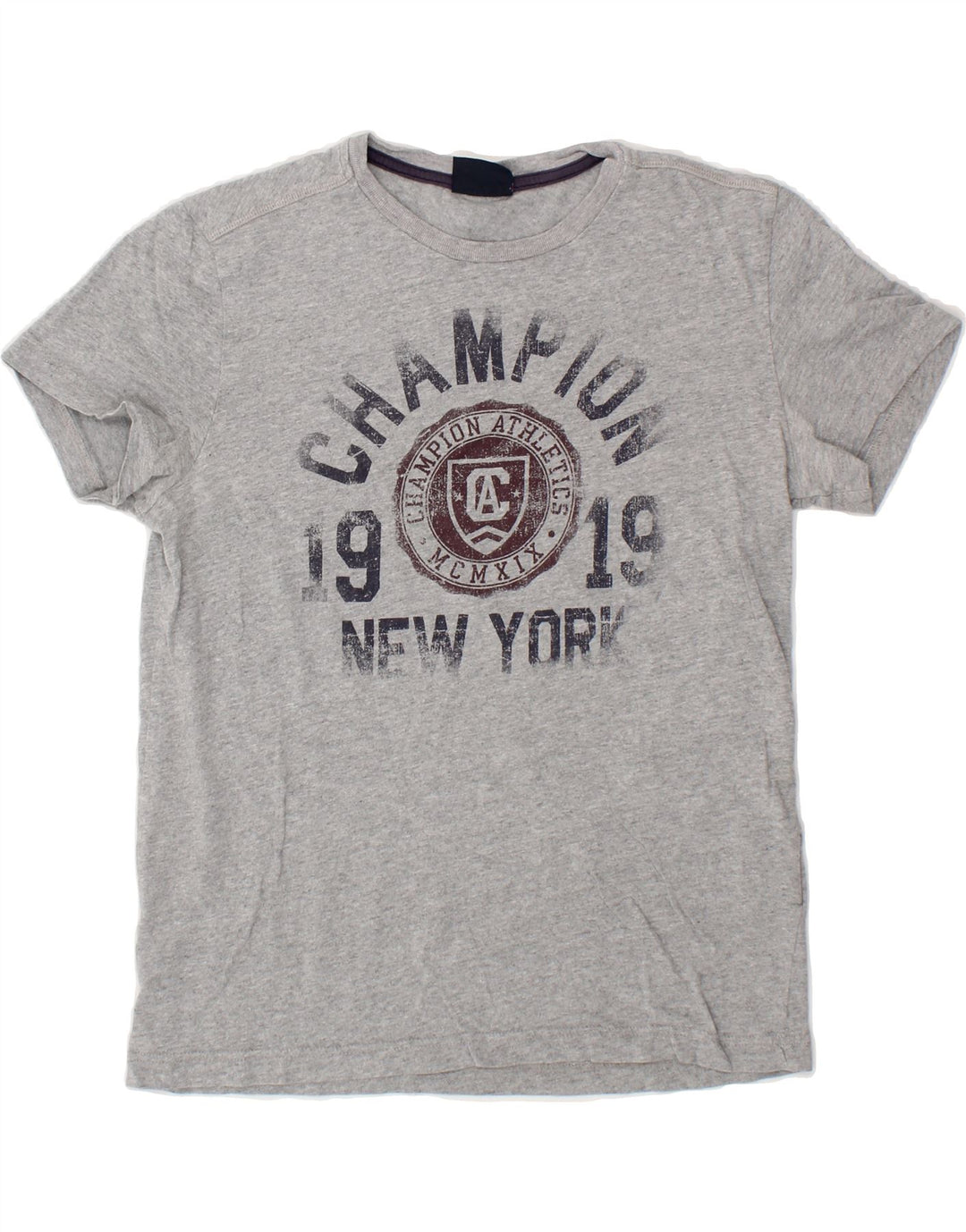 CHAMPION Mens Graphic T-Shirt Top Small Grey Cotton Vintage Champion and Second-Hand Champion from Messina Hembry 