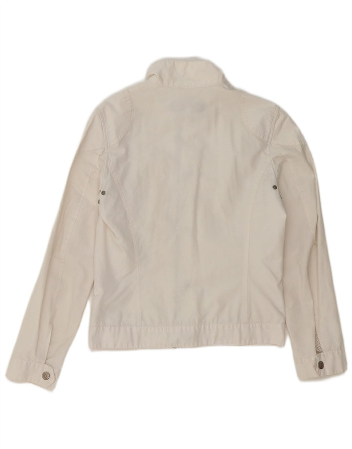 Rifle Womens Heritage Utility Jacket UK 12 Medium White Cotton